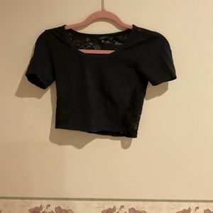 Talula crop top with lace back. Size XS